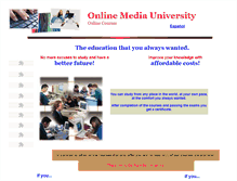 Tablet Screenshot of onlinemediauniversity.com